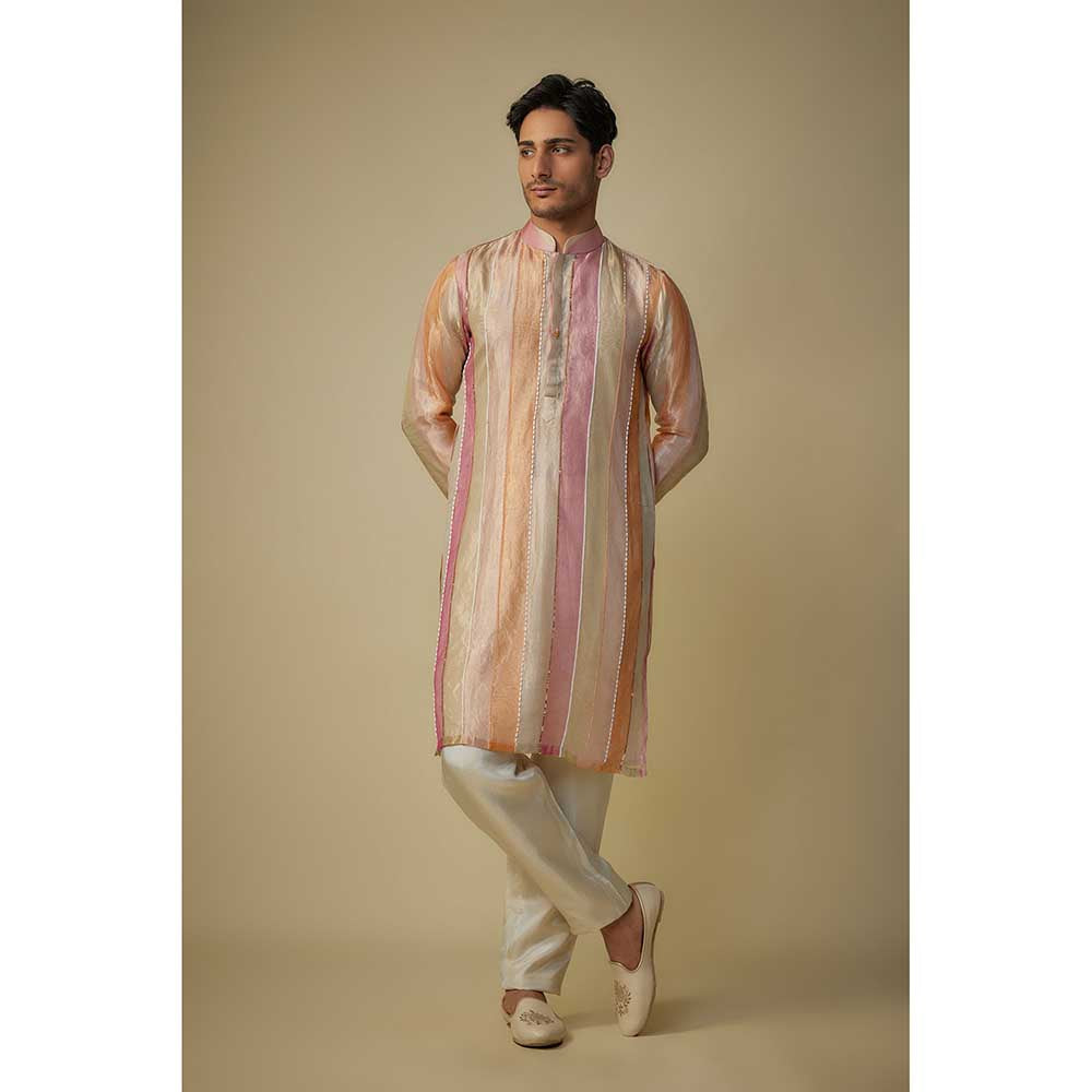 Masumi Mewawalla Multicolour Stripe Kurta and Pant (Set of 2)
