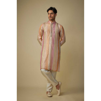 Masumi Mewawalla Multicolour Stripe Kurta and Pant (Set of 2)
