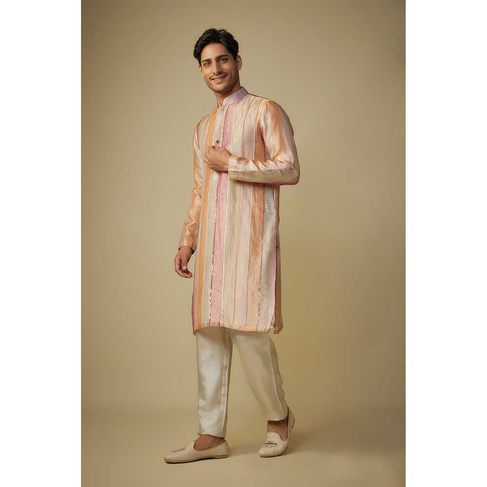 Masumi Mewawalla Multicolour Stripe Kurta and Pant (Set of 2)