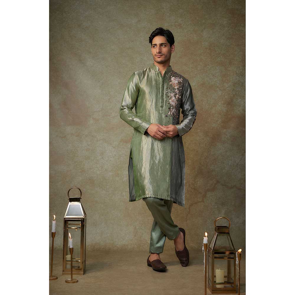 Masumi Mewawalla Multicolor Embroidered Kurta and Pant (Set of 2)