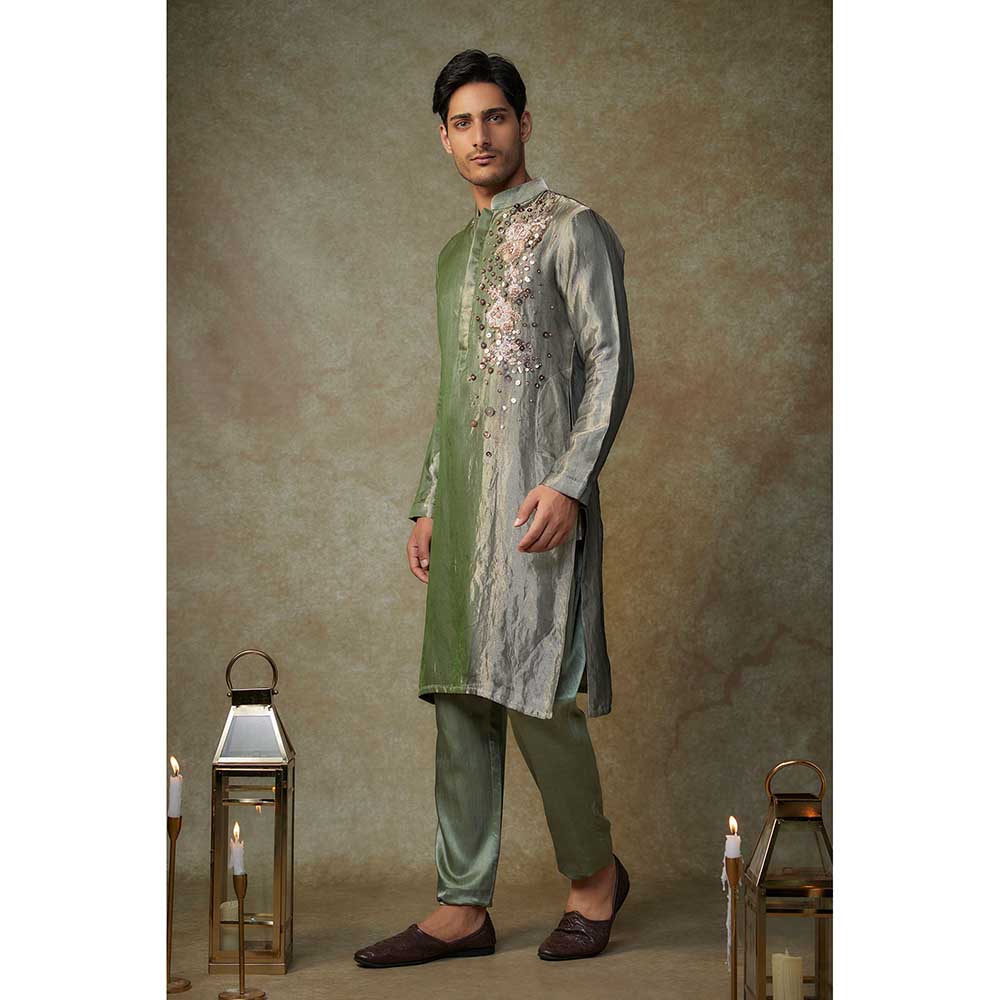 Masumi Mewawalla Multicolor Embroidered Kurta and Pant (Set of 2)