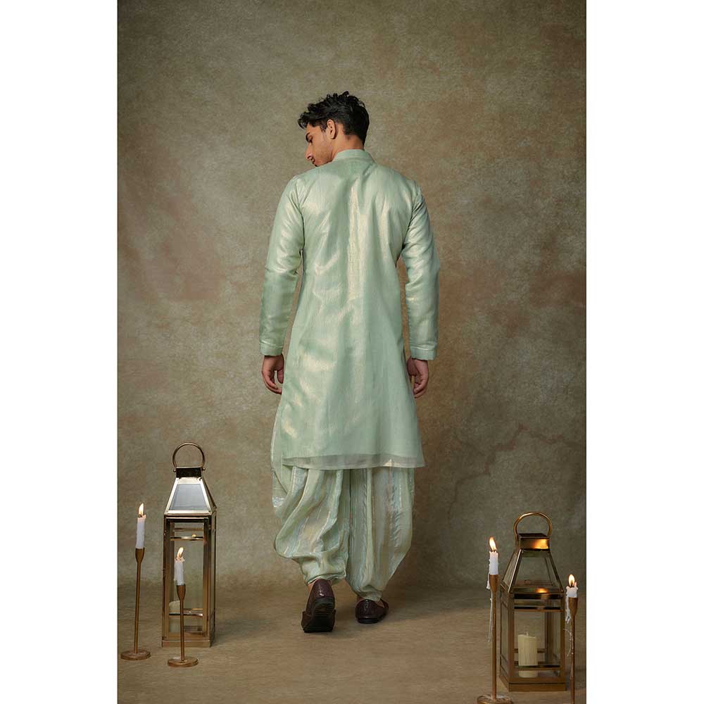 Masumi Mewawalla Sage Green Embroidered Kurta (Set of 2)