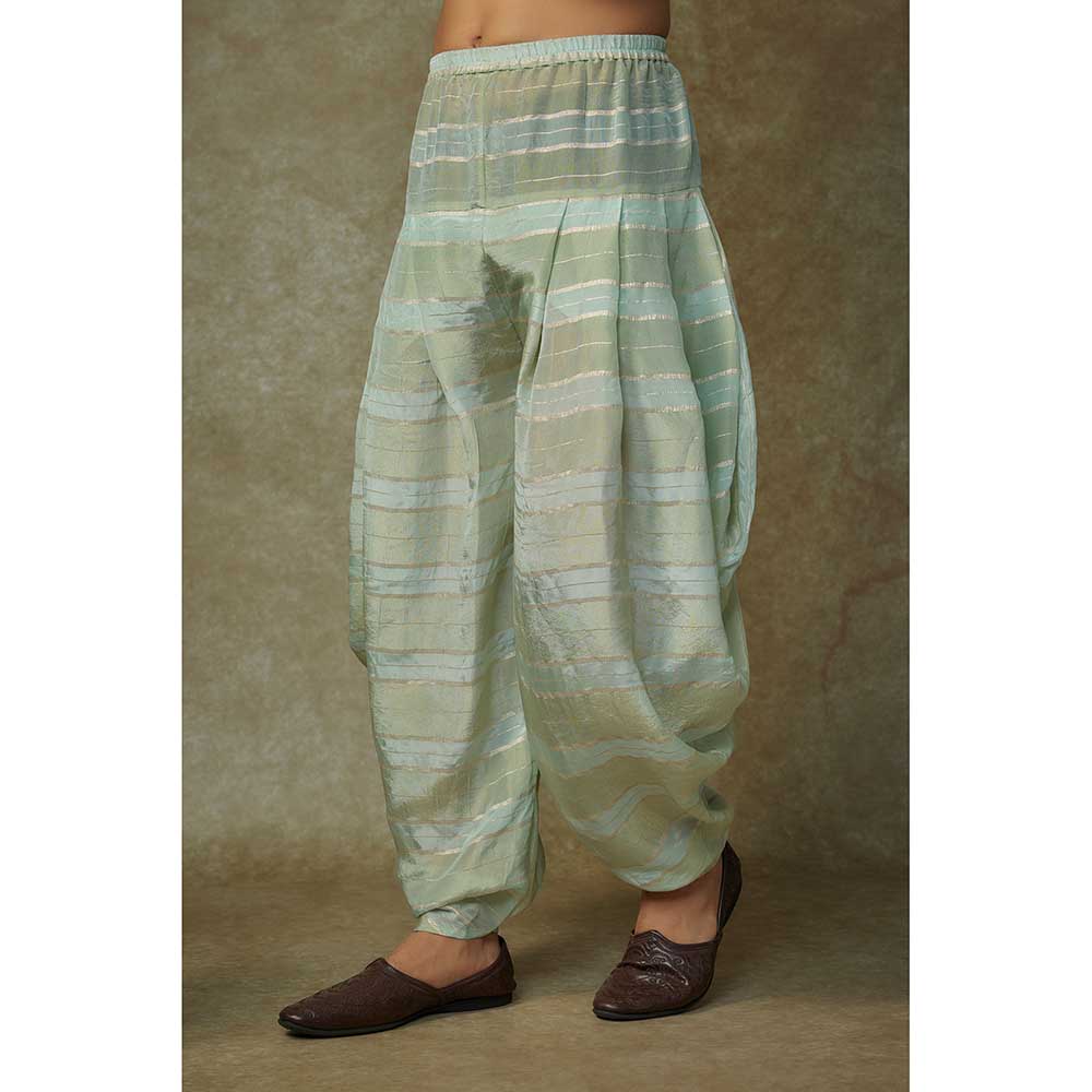 Masumi Mewawalla Sage Green Embroidered Kurta (Set of 2)