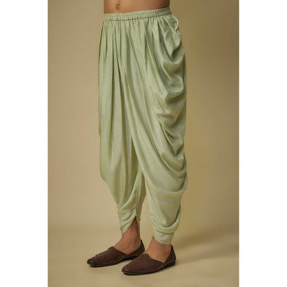 Masumi Mewawalla Sage Green Embroidered Kurta and Dhoti (Set of 2)