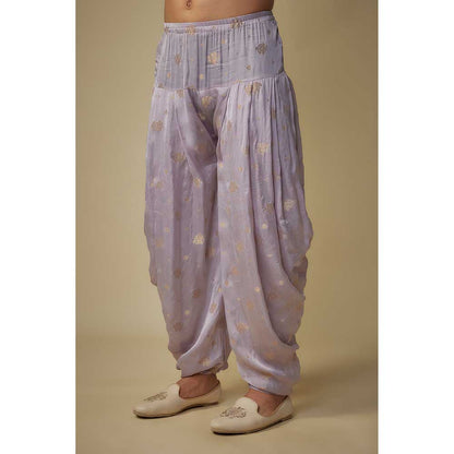 Masumi Mewawalla Lavender Embroidered Kurta and Dhoti (Set of 2)