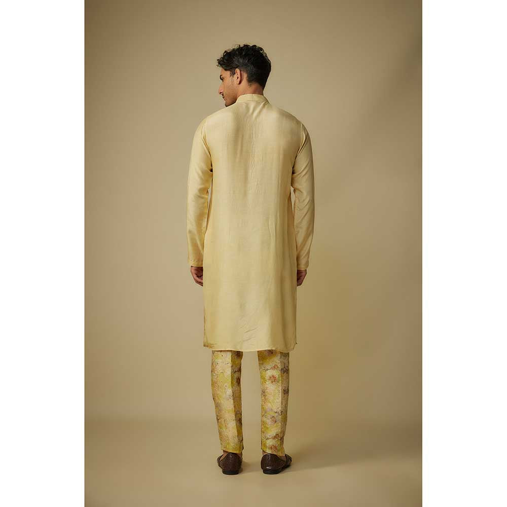 Masumi Mewawalla Yellow Solid Kurta with Pant (Set of 2)