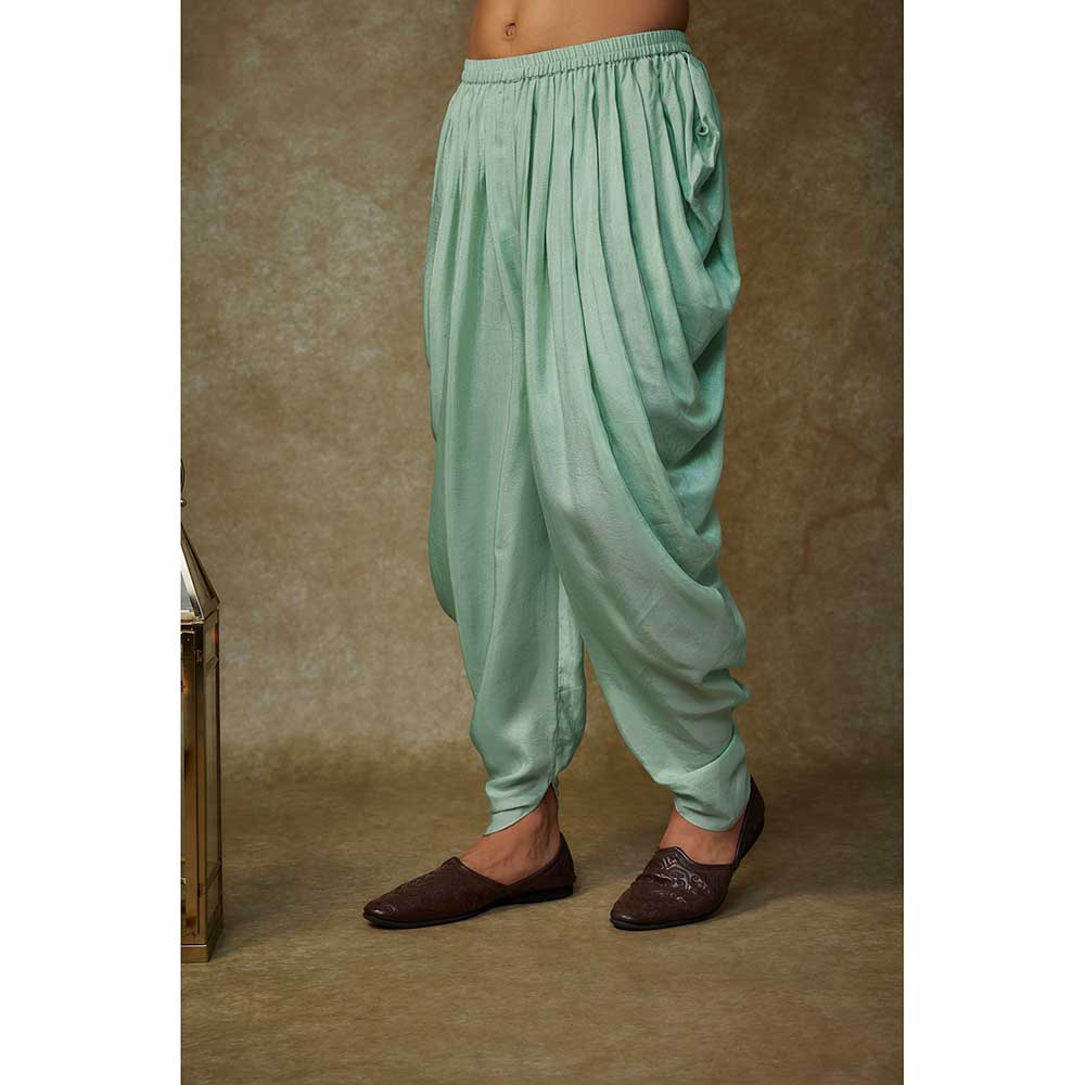 Masumi Mewawalla Mint Green Embroidered Sherwani with Dhoti (Set of 2)