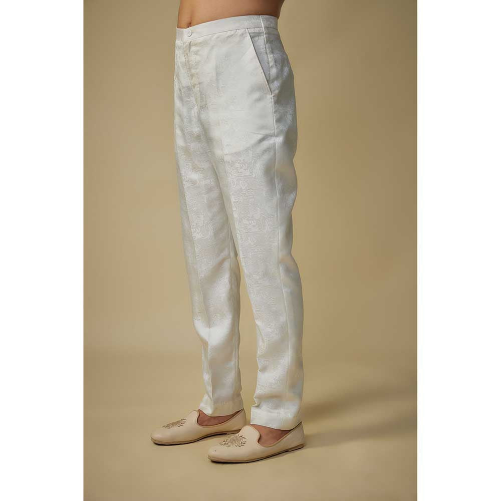 Masumi Mewawalla Beige Embroidered Sherwani with Pant (Set of 2)