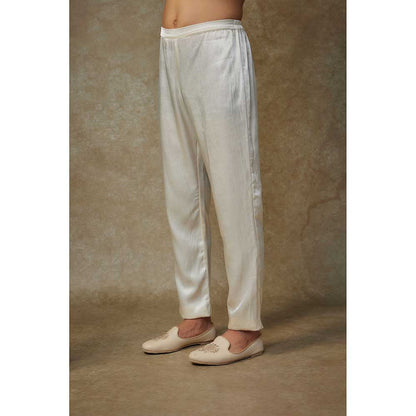 Masumi Mewawalla Beige Crystal Embroidered Sherwani with Pant (Set of 2)