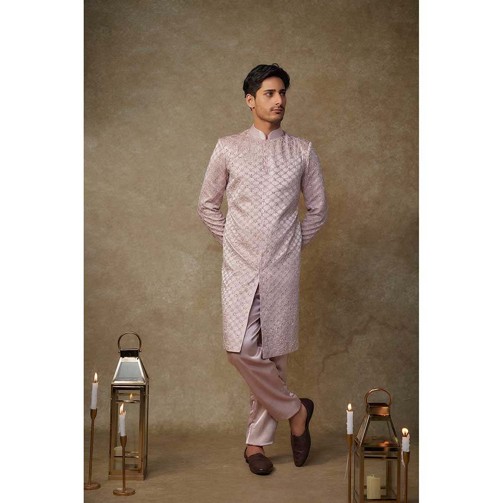 Masumi Mewawalla Dusty Pink Embroider Sherwani with Pant (Set of 2)