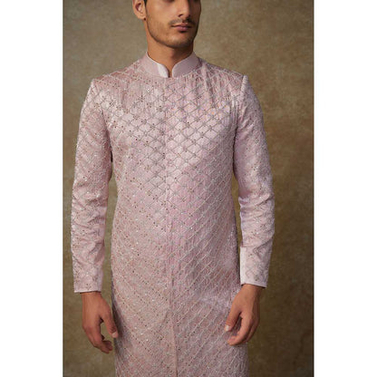 Masumi Mewawalla Dusty Pink Embroider Sherwani with Pant (Set of 2)