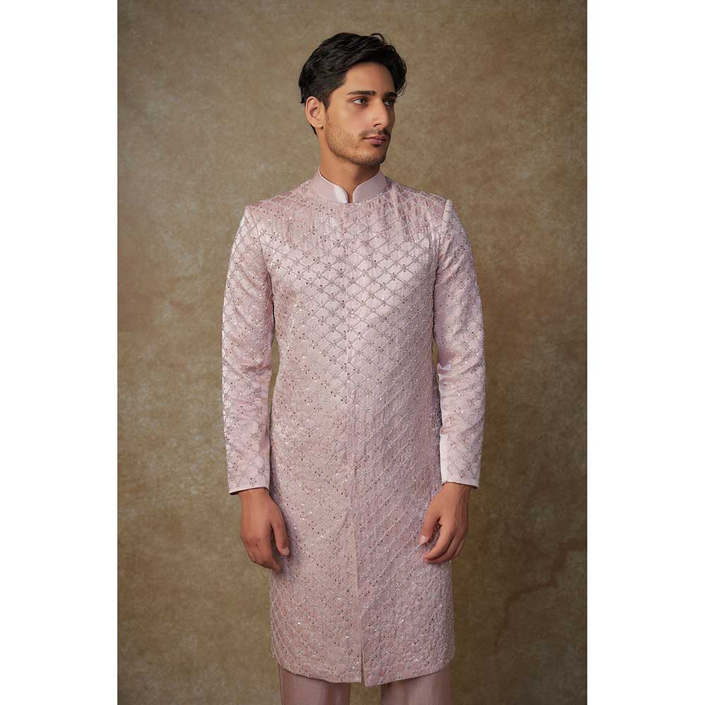 Masumi Mewawalla Dusty Pink Embroider Sherwani with Pant (Set of 2)
