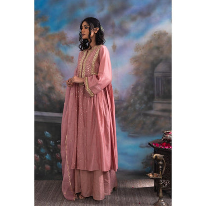 MEESA Gulkand Pink Palazzo (Set of 3)