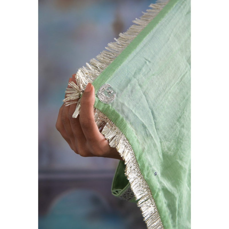 MEESA Akhdar Green Kurta (Set of 3)