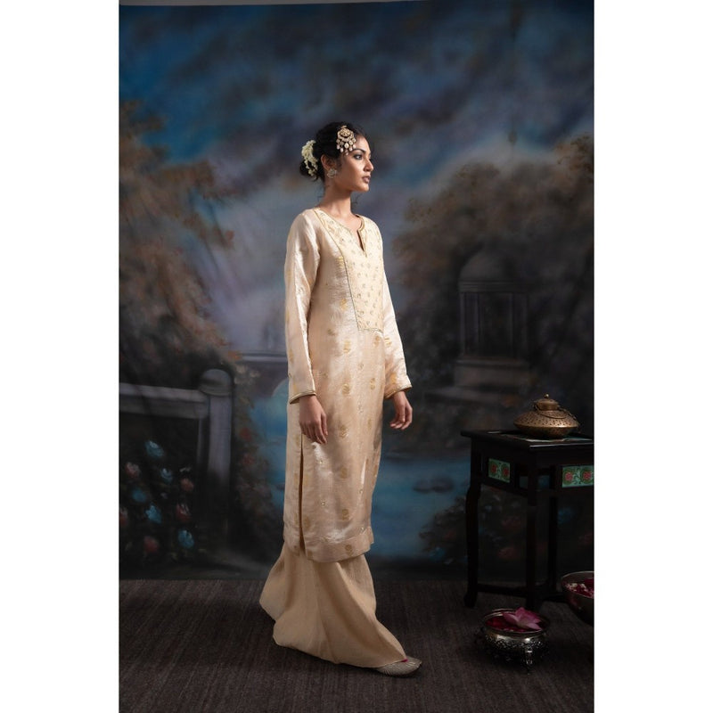 MEESA Safiyah Beige Palazzo (Set of 3)