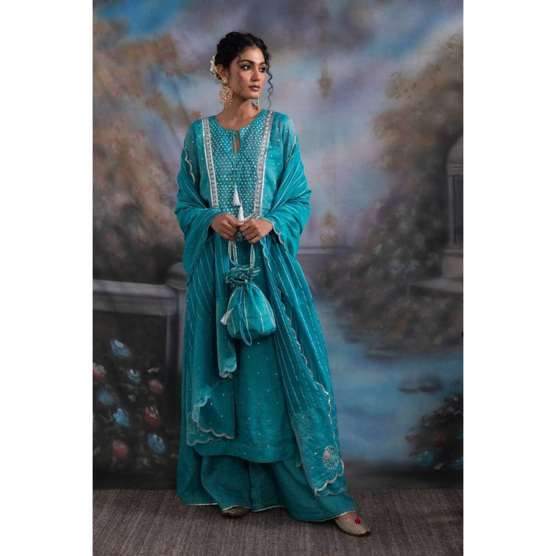 MEESA Hyra Blue Palazzo (Set of 3)