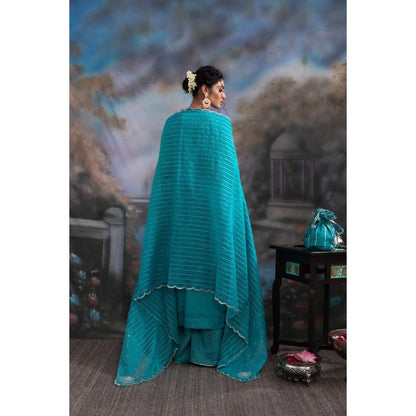 MEESA Hyra Blue Palazzo (Set of 3)