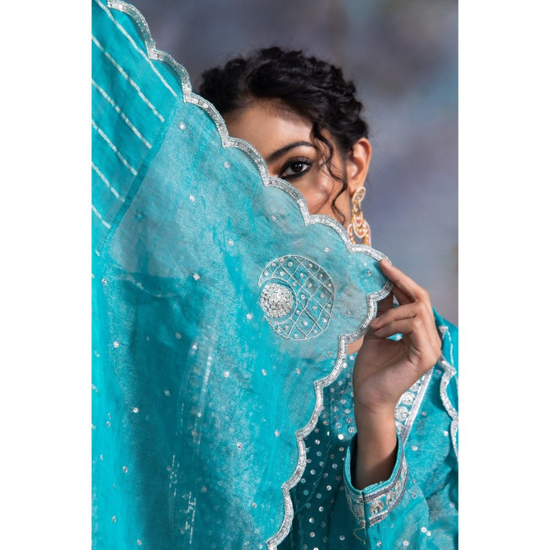 MEESA Hyra Blue Palazzo (Set of 3)