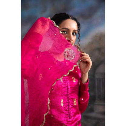 MEESA Gulabo Pink Sharara (Set of 3)