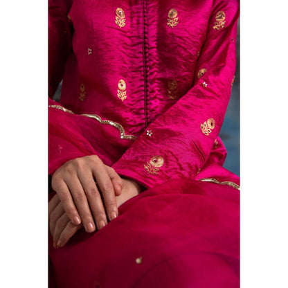 MEESA Gulabo Pink Sharara (Set of 3)