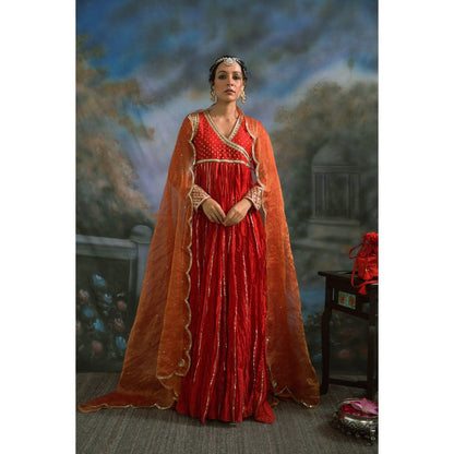 MEESA Mastani Angarkha Kurta with Dupatta (Set of 2)