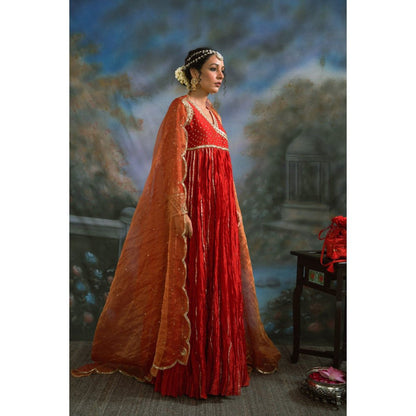 MEESA Mastani Angarkha Kurta with Dupatta (Set of 2)