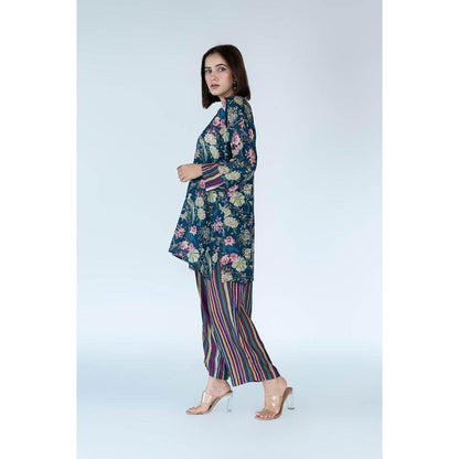 Meghna Panchmatia Multi-Color Bird Print Co-Ord (Set of 5)