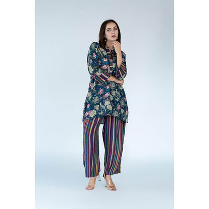 Meghna Panchmatia Multi-Color Bird Print Co-Ord (Set of 5)