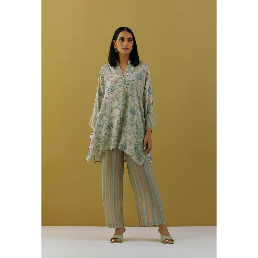 Meghna Panchmatia Multi-Color Bird Print Co-Ord (Set of 6)