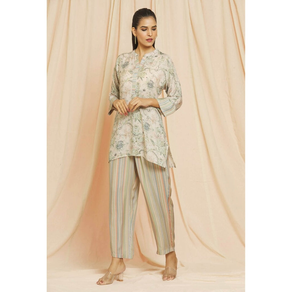 Meghna Panchmatia Multi-Color Bird Print Co-Ord (Set of 6)