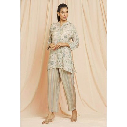 Meghna Panchmatia Multi-Color Bird Print Co-Ord (Set of 6)