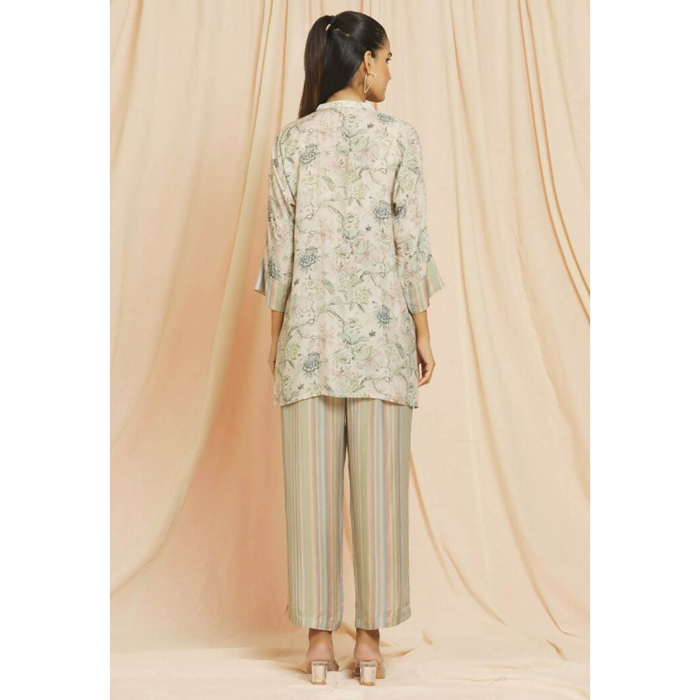 Meghna Panchmatia Multi-Color Bird Print Co-Ord (Set of 6)