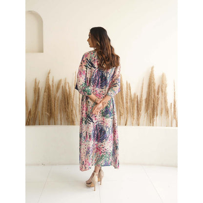 Meghna Panchmatia Ivory Abstract Antifit Midi Dress