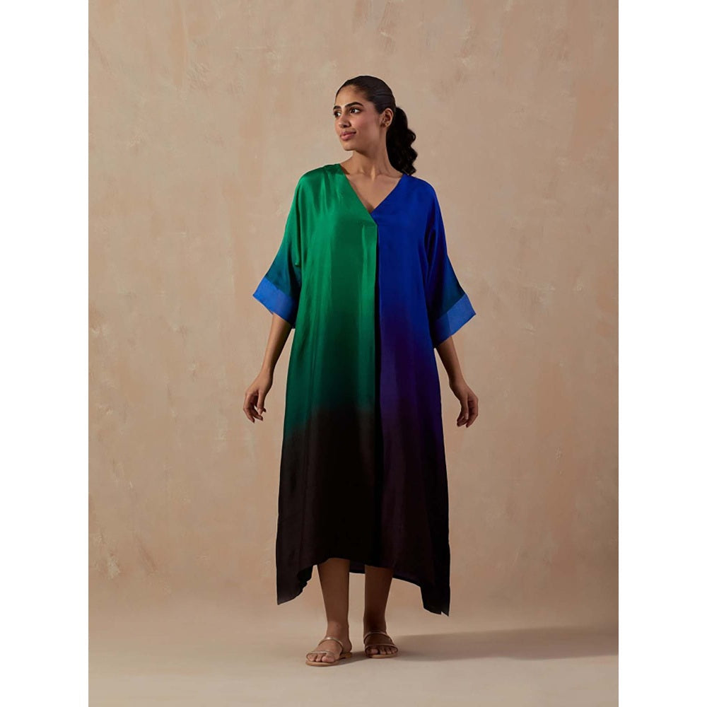 Meghna Panchmatia Green Ombre Midi Dress