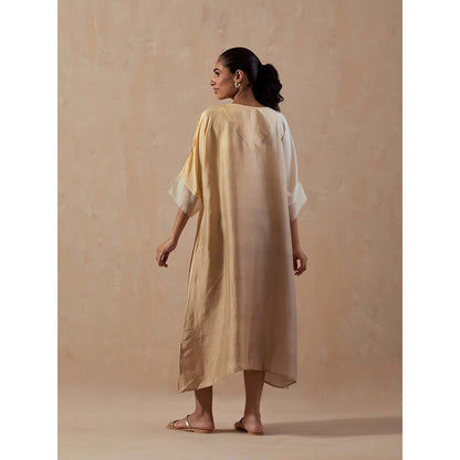 Meghna Panchmatia Ivory Ombre Midi Dress