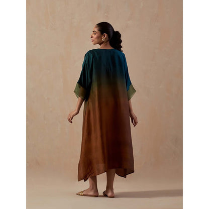 Meghna Panchmatia Brown Ombre Midi Dress
