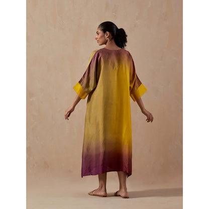Meghna Panchmatia Mustard Ombre Midi Dress