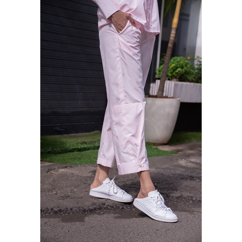 MEHAK MURPANA Baby Pink Embroidered Co Ord (Set of 2)