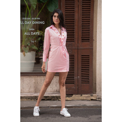 MEHAK MURPANA Bright Pink Embellished Dress