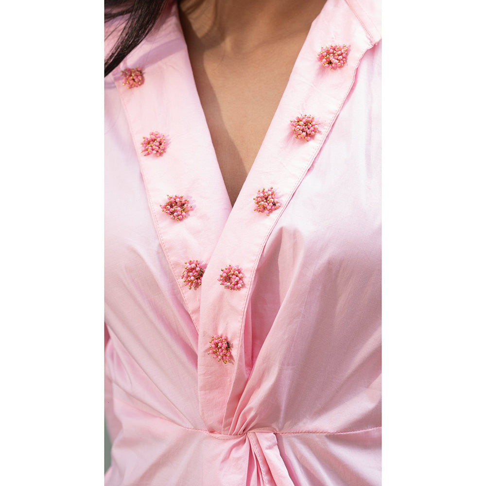 MEHAK MURPANA Bright Pink Embellished Dress