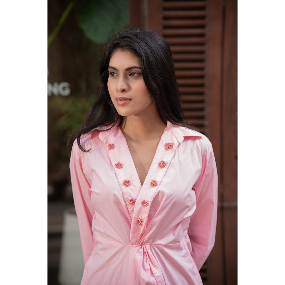 MEHAK MURPANA Bright Pink Embellished Dress