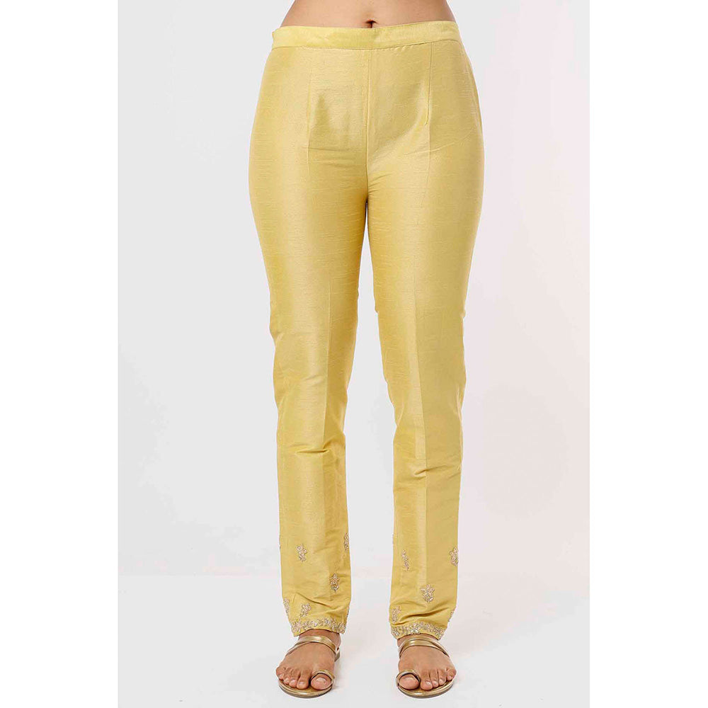 MEHAK MURPANA Daffodil Yellow Kurta and Pant (Set of 2)