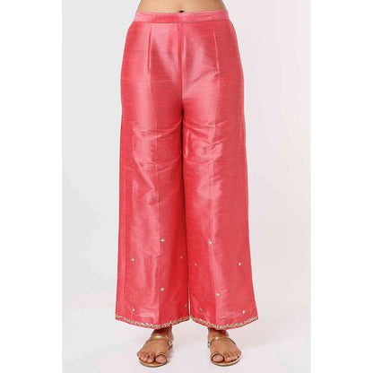 MEHAK MURPANA Coral Pink Kurta and Pant (Set of 2)