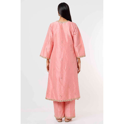 MEHAK MURPANA Rose Pink Kurta and Pant (Set of 2)