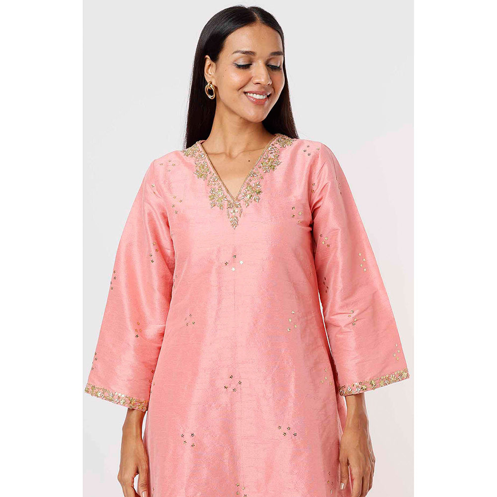 MEHAK MURPANA Rose Pink Kurta and Pant (Set of 2)