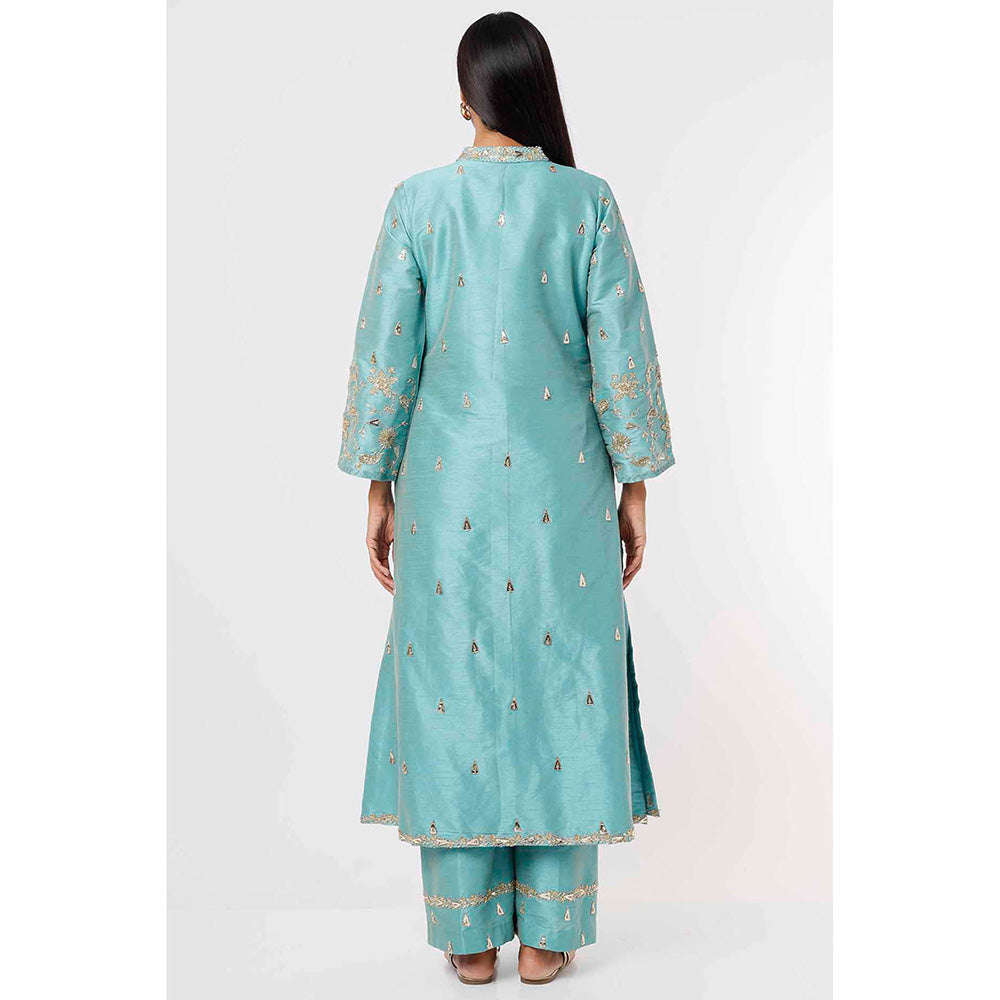 MEHAK MURPANA Sky Blue Kurta and Pant (Set of 2)