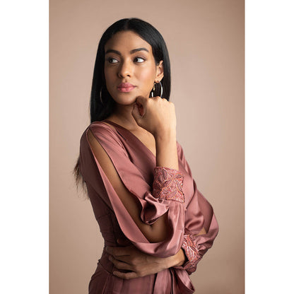 MEHAK MURPANA Rose Pink Jumpsuit