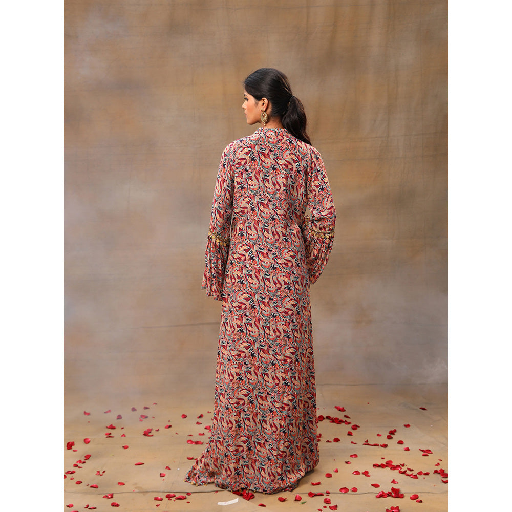 MEHAK MURPANA Multi Printed Choli Sharara and Cape (Set of 3)