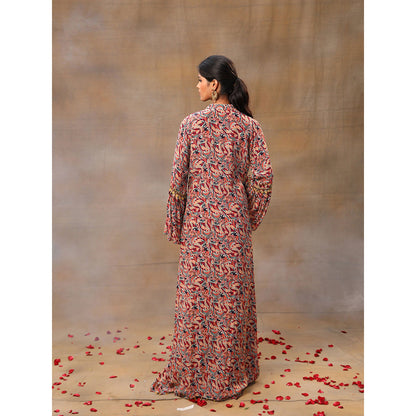 MEHAK MURPANA Multi Printed Choli Sharara and Cape (Set of 3)