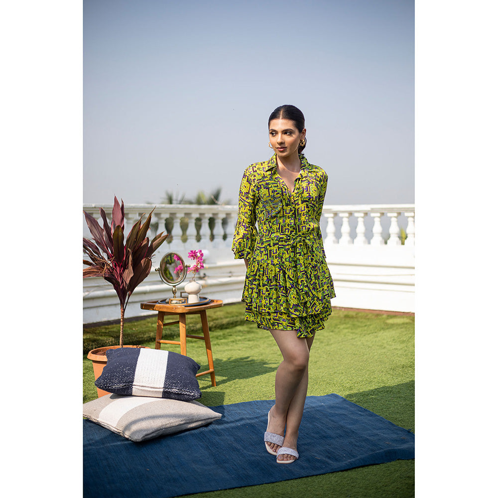 MEHAK MURPANA Green Ruffle Dress